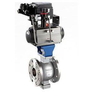 法蘭連接V形球閥